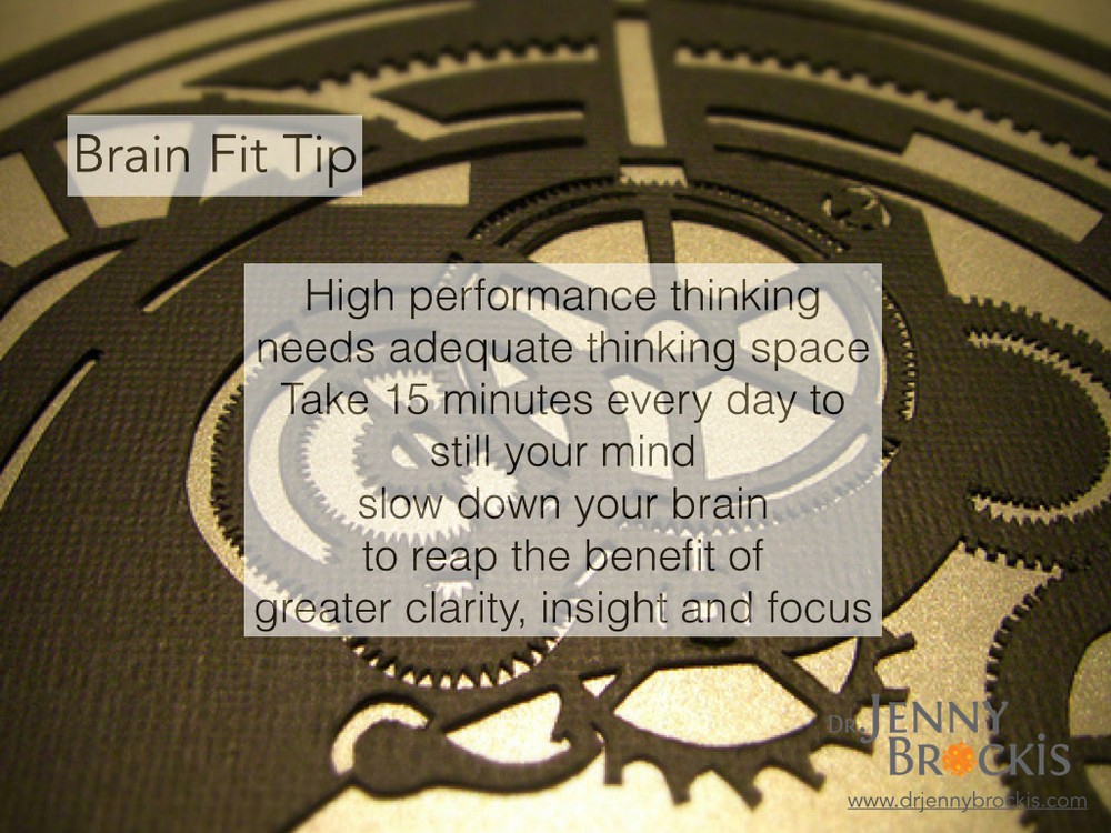 High performance thinking always includes the time to reflect #futurebrain